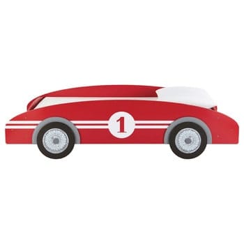 Circuit - Kinderbett Auto aus Holz, 90x190, rot