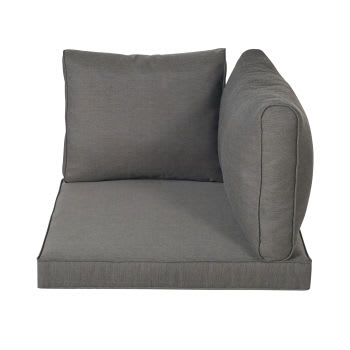 Isola - Kissen für Gartensofa-Eckelement, dunkelgrau