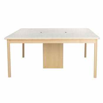 Konferenztisch für gewerbliche Nutzung, beige und weiß, 6/8 Personen, aus recyceltem Kunststoff Le Pavé® Terrazzo-Effekt L