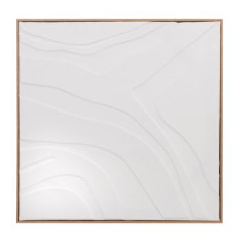 KONYA - Beschilderd doek, wit, 50 x 50 cm