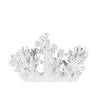 Korallen-Statuette aus weißem Polyresin, H25cm