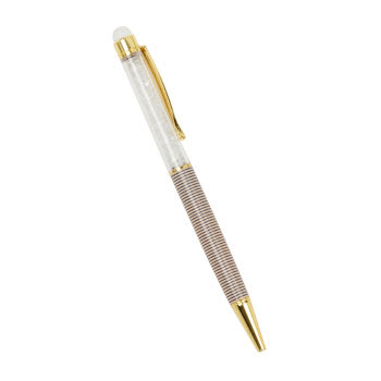 MOODERN  - Kugelschreiber aus Metall mit Streifenmuster, goldfarben