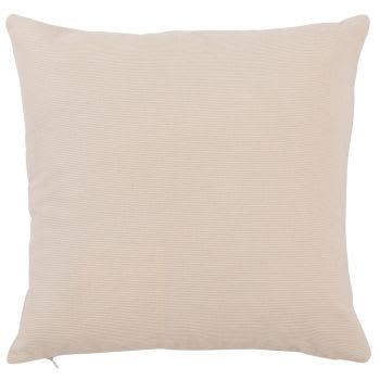 KULU - Fodera per cuscino in cotone a coste beige 40x40 cm