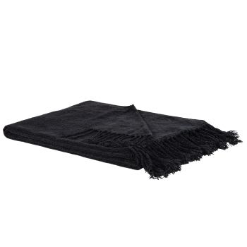 Gargas - Kuscheldecke aus recyceltem Polyester, schwarz 170x130cm