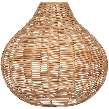 Paralume intrecciato a mano in corda di carta, 30×30×5 cm, design artigianale per salotto, hotel o ristorante | Leroy Merlin