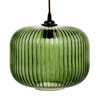 Omaja - Lampada a sospensione in vetro colorato verde Ø 24 cm