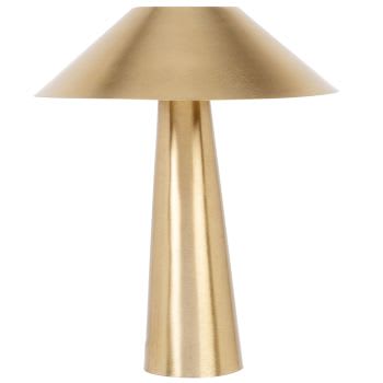 Lámpara cónica de metal dorado