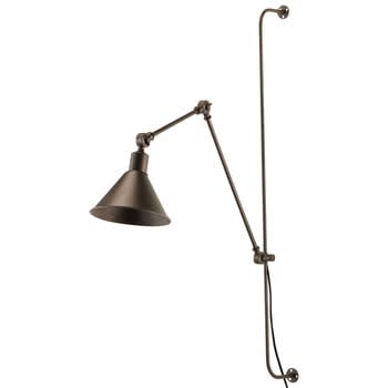 Elliot - Lámpara de pared de metal con efecto oxidado Al. 90 cm ELLIOT