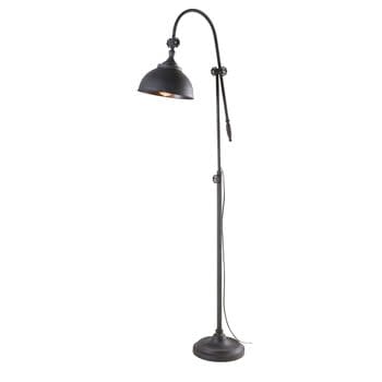 NILO - Lámpara de pie industrial de metal negro Alt.168