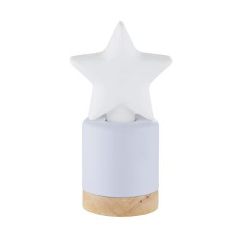 OIA - Lampe à poser étoile beige, bleue et blanche