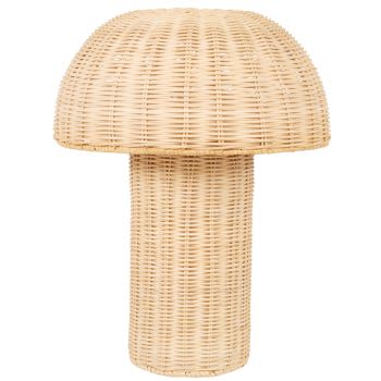 VALETTE - Lampe champignon en rotin