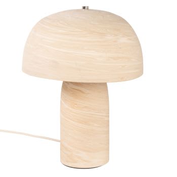 TUZ - Lampe champignon en terre cuite beige