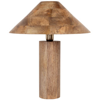 AMRAN - Lampe conique en bois de manguier