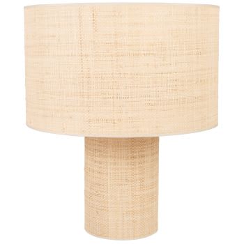 SIBOINA - Lampe en raphia tressé beige