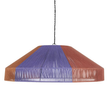 NOUR - Lampenkap van touw voor hanglamp, blauw/bruin