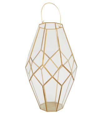 Set Di 2 Fioriere In Ottone Dorato Con Supporto In Metallo Nero - Vasi Per Piante 18-24 Pollici - Decorazione Moderna Per Casa - 2