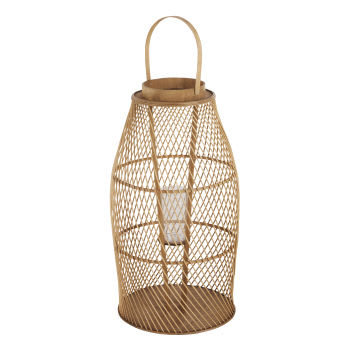 ABELLIA - Lanterne en bambou marron