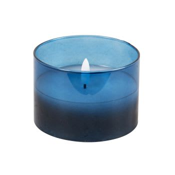 Samso - LED-Kerze im Glas, blau