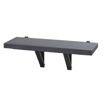 Lenyx Business - Tavolino da salotto da giardino professionale in alluminio grigio antracite