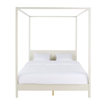 Letto singolo Bianco in Legno Massello di Pino 100x200 cm CFW764450