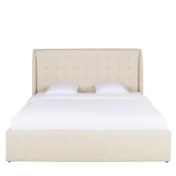 Idemon Letto imbottito con ricarica USB, testiera e 4
