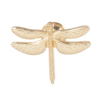 LIBELLULE - Lote de 2 - Pomo de libélula acero dorado