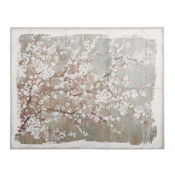 NORA - Lienzo de lino con estampado floral 152x122