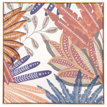 BRODY - Lienzo estampado y bordado multicolor 60 x 60