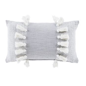 Kissen aus Baumwolle mit du Monde terrakotta, LIMANA | 50x50cm Quasten, Maisons