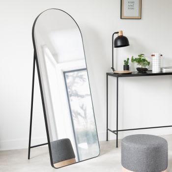 LISA - Espejo de pie de metal negro 60 x 150