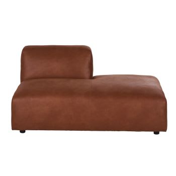 Longchair mit rechter Armlehne für modulares Sofa, camelfarben