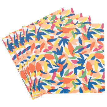 LOUREDA - Set aus 3 - Papierservietten mit buntem Motiv, 20 Stück