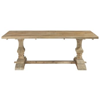 Lourmarin - Mesa de jantar de madeira efeito envelhecido largura 220 cm