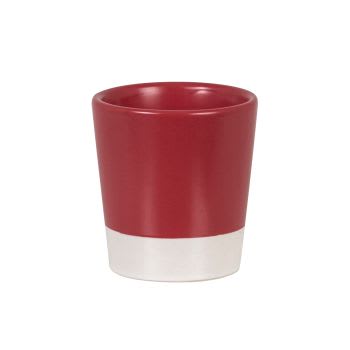 LUCIOLE - Lote de 2 - Taza de gres rojo y blanco