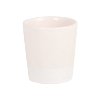 LUCIOLE - Lote de 2 - Taza de gres rosa y blanco