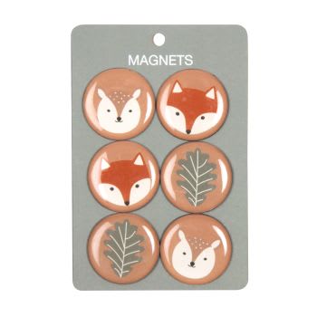 FOX - Set aus 2 - Magnete in Wald-Optik, Set aus 6