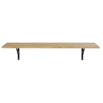 Magnus BUSINESS - Tavolo da pranzo da parete professionale in legno di rovere e metallo nero per 2 persone lung. 159 cm