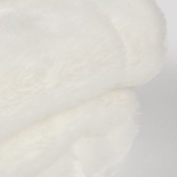 SNOWDON - Manta de imitación de piel blanca 150 x 180 cm SNOWDOWN