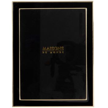 REBECCA - Marco de fotos de metal negro y dorado 15x20 cm
