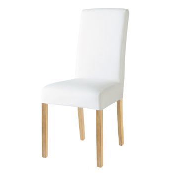 Margaux - Forro para cadeira de algodão reciclado cor marfim, compatível com a cadeira MARGAUX
