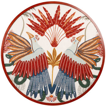 MARIZA - Runde Wanddeko mit mehrfarbigen Motiven, D65cm