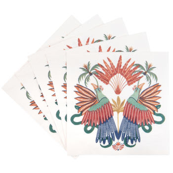 MASKAT - Lote de 3 - Guardanapos em papel com motivos tropicais multicolores (x20)