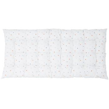 Gabriel - Matelas de sol enfant imprimé blanc, bleu et beige 60x120