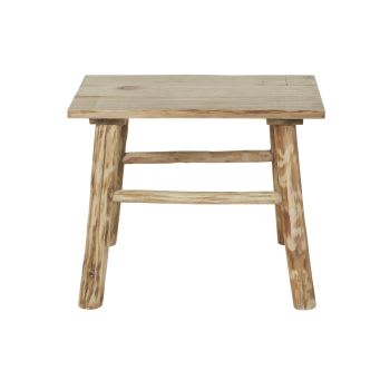Mesa auxiliar con diseño de taburete de madera de abeto