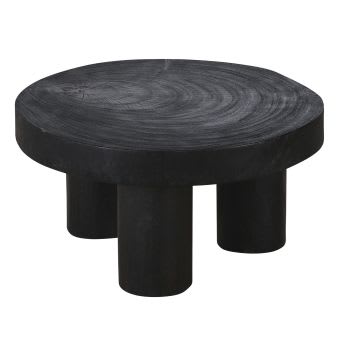 Mesa de centro em madeira de suar preta