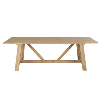 Kinfolk - Mesa de comedor de madera de pino reciclada para 10/12 personas de 240 cm