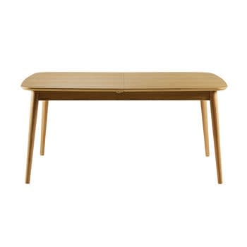 Gael mesa de comedor extensible rectangular 120/170 de madera color teca