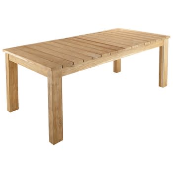 Guerande - Mesa de jardim extensível de madeira de teca reciclada comprimento 220/300 cm