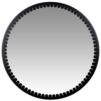 JJUUYOU Ovale wandspiegel met metalen frame, ronde hangende spiegel