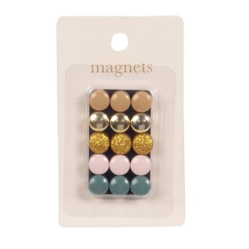 Lot de 2 - Mini magnets multicolores (x15)